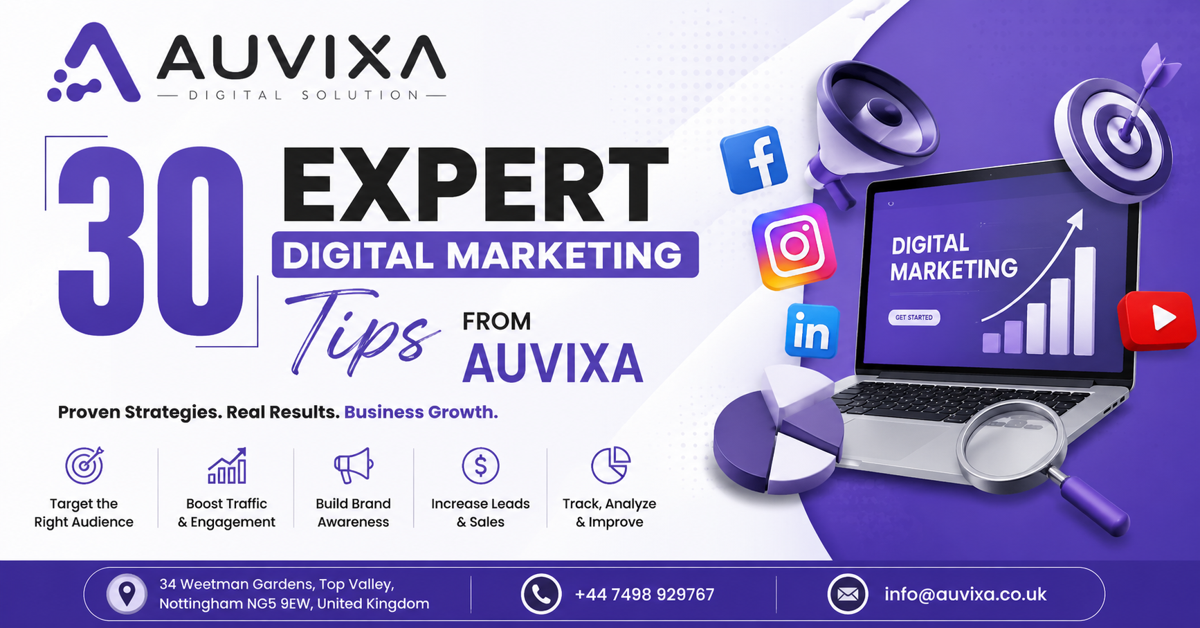 30 Expert Digital Marketing Tips from Auvixa