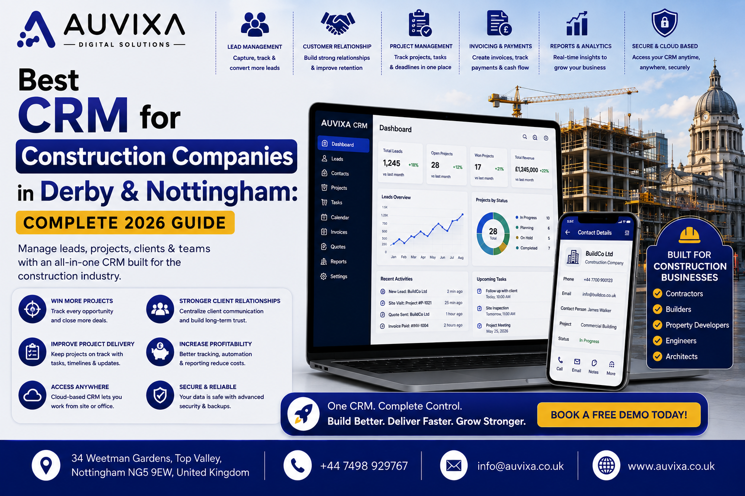 Best CRM for Construction Companies in Derby & Nottingham Complete 2026 Guide