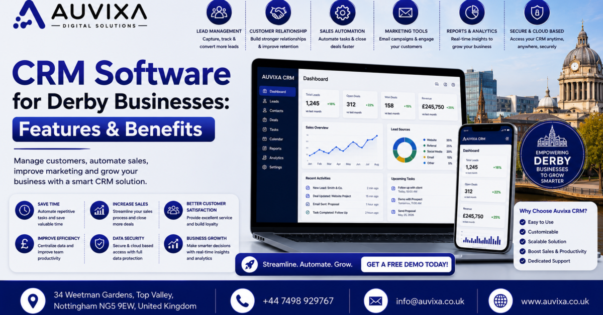 CRM Software for Derby Businesses Features & Benefits