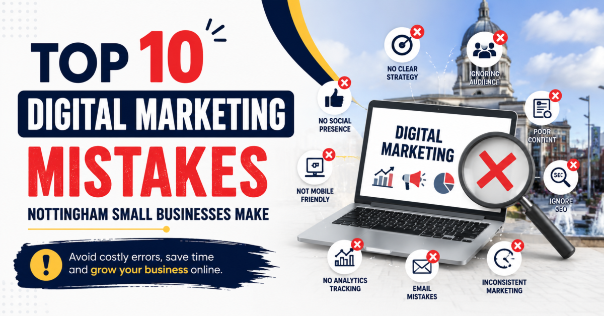 Top 10 Digital Marketing Mistakes Nottingham Small Businesses Make in 2026